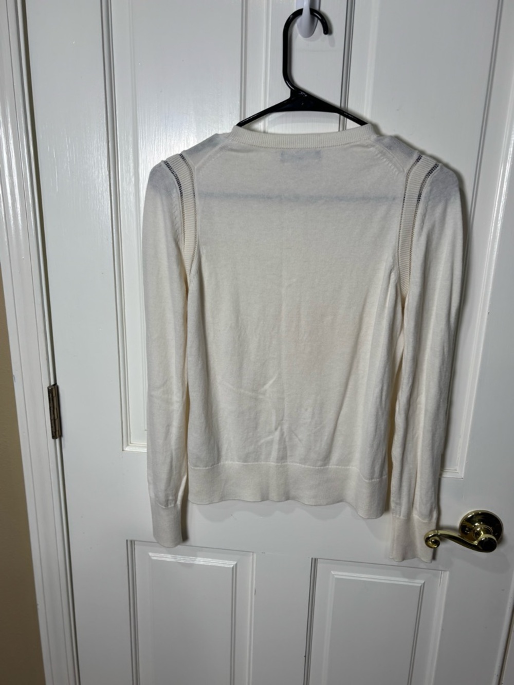 Gap Factory Ivory Cotton Blend Cardigan Sweater Size S Classic Button Front - Picture 3 of 5